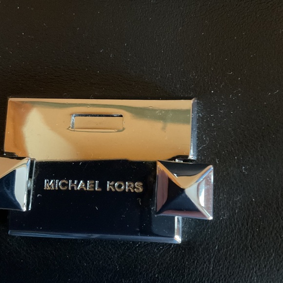 Michael Kors Black Leather Whitney Handbag with Silver Chain - Picture 10 of 12